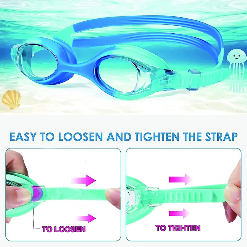 Waterproof Anti Fog Swimming Goggles Children's Professional Colored Glasses Goggles 3-14 Year Old  Children's Swimming Goggles