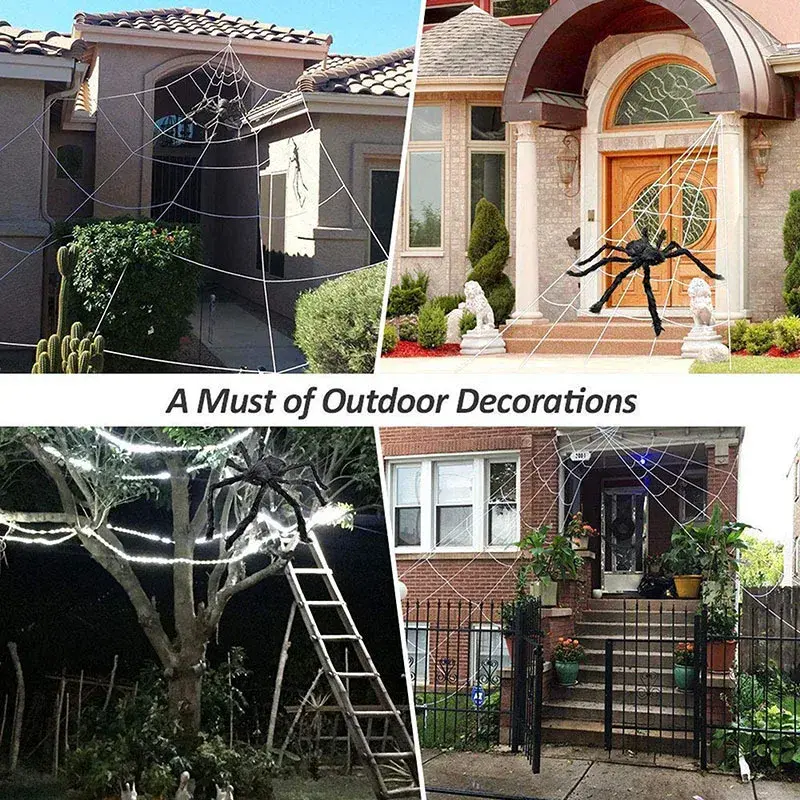 Halloween Big Plush Spider Horror Halloween Decoration Party Props Outdoor Big Spider Decoration Ghost House Horror Props Spider
