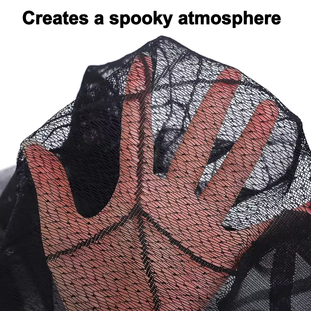 Halloween Lace Bat Curtains Fine Craftsmanship Reusable Lightweight Spider Web Pattern Curtains Living Room Horror Decoration