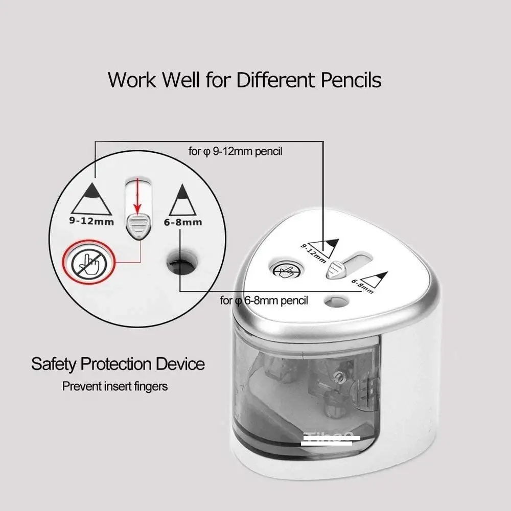 Double Hole Electric Automatic Pencil Sharpener Switch Pencil Sharpener Electric Automatic Pencil Sharpener Stationery Supplies