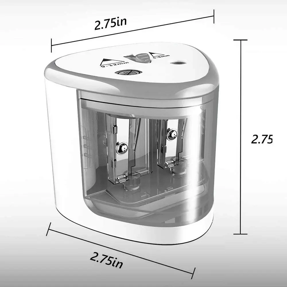 Double Hole Electric Automatic Pencil Sharpener Switch Pencil Sharpener Electric Automatic Pencil Sharpener Stationery Supplies