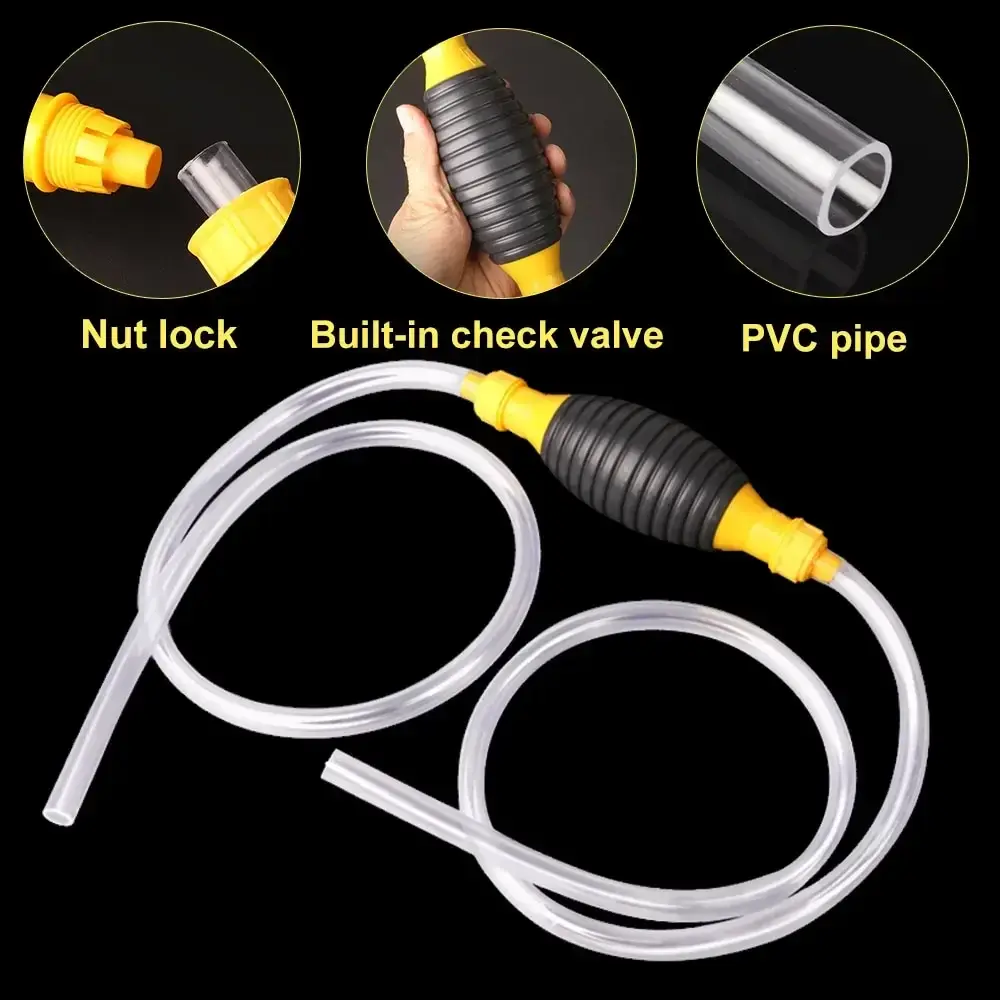 Portable Manual Fuel Pump Car Fuel Tank Oil Suction Pump Gasoline Diesel Liquid Manual Pump Siphon Type Gasoline Fuel Saver