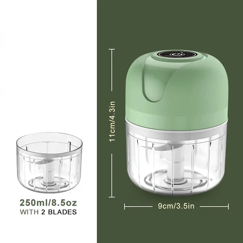 USB Electric Portable Garlic Cutter Mini Meat Grinder Garlic Puree Crusher Suitable for Garlic Chili Snacks Kitchen Food Chopper