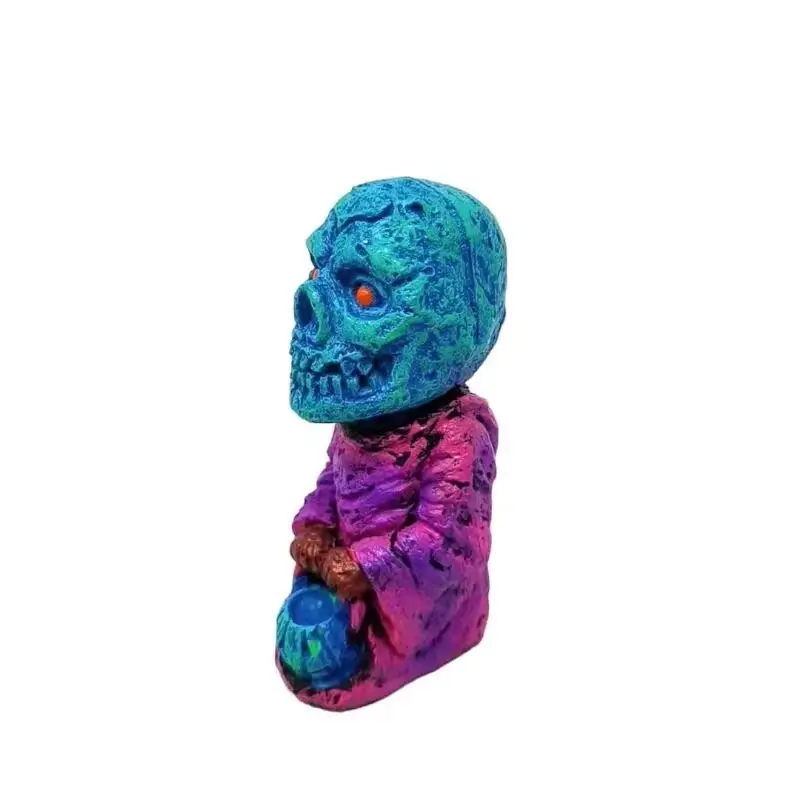 Pumpkin Ghost Resin Sculpture Outdoor Courtyard Garden Ornament Halloween Party Horror Pumpkin Ghost Decoration Ornament Gift
