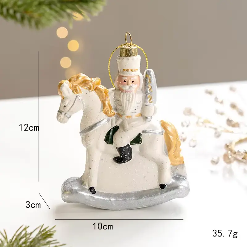 Christmas Creative Painting Alien Platinum Pendant White Nordic Style Christmas Tree Decoration Pendant Party Decoration Gifts