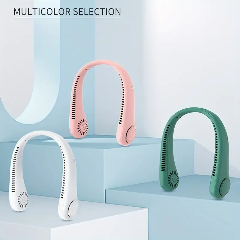 Portable Hanging Neck Fan with No Blades Mini Air Cooler Rechargeable Electric Fan Essential for Lazy People Summer Sports Fan