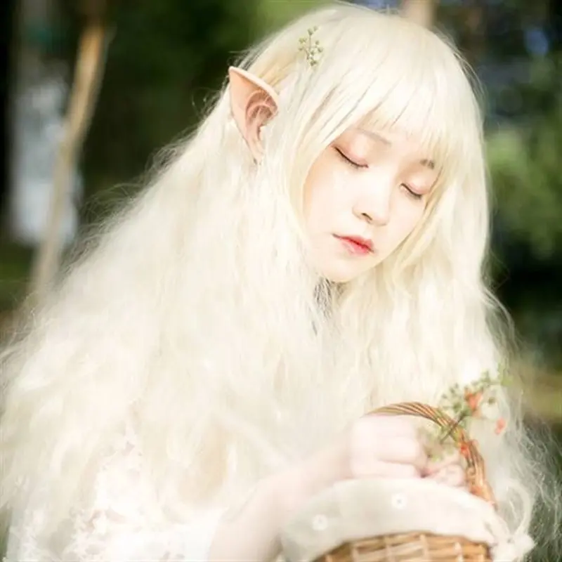 Halloween Decorative Props Role Play Latex Mysterious Angel Elf Ears High Simulation Soft False Ears Photography Prop Accessorie