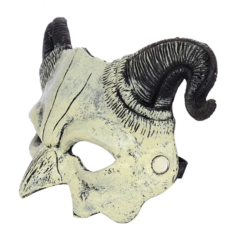 Halloween Devil Mask, Horror Devil Half Face Mask, Role Playing Horror Monster Mask, Ghost House Playing Devil Mask Decoration
