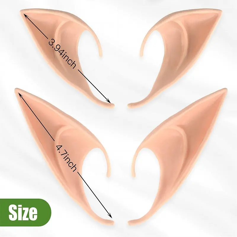 Halloween Decorative Props Role Play Latex Mysterious Angel Elf Ears High Simulation Soft False Ears Photography Prop Accessorie