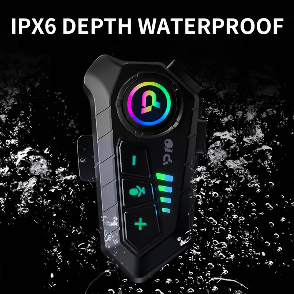 Bluetooth 5.3 Headphone Motorcycle Helmet Headset HandsFree Waterproof 2000mAh Voice Control Wireless Bluetooth Motor Earphone