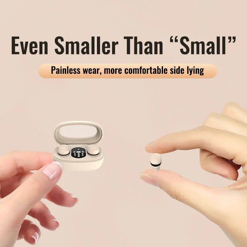 Mini Sleep Invisible Earbuds Tiny Headphones Hidden Noise Reduction TWS Wireless Headsets Sports Stereo Bluetooth 5.3 Earphones