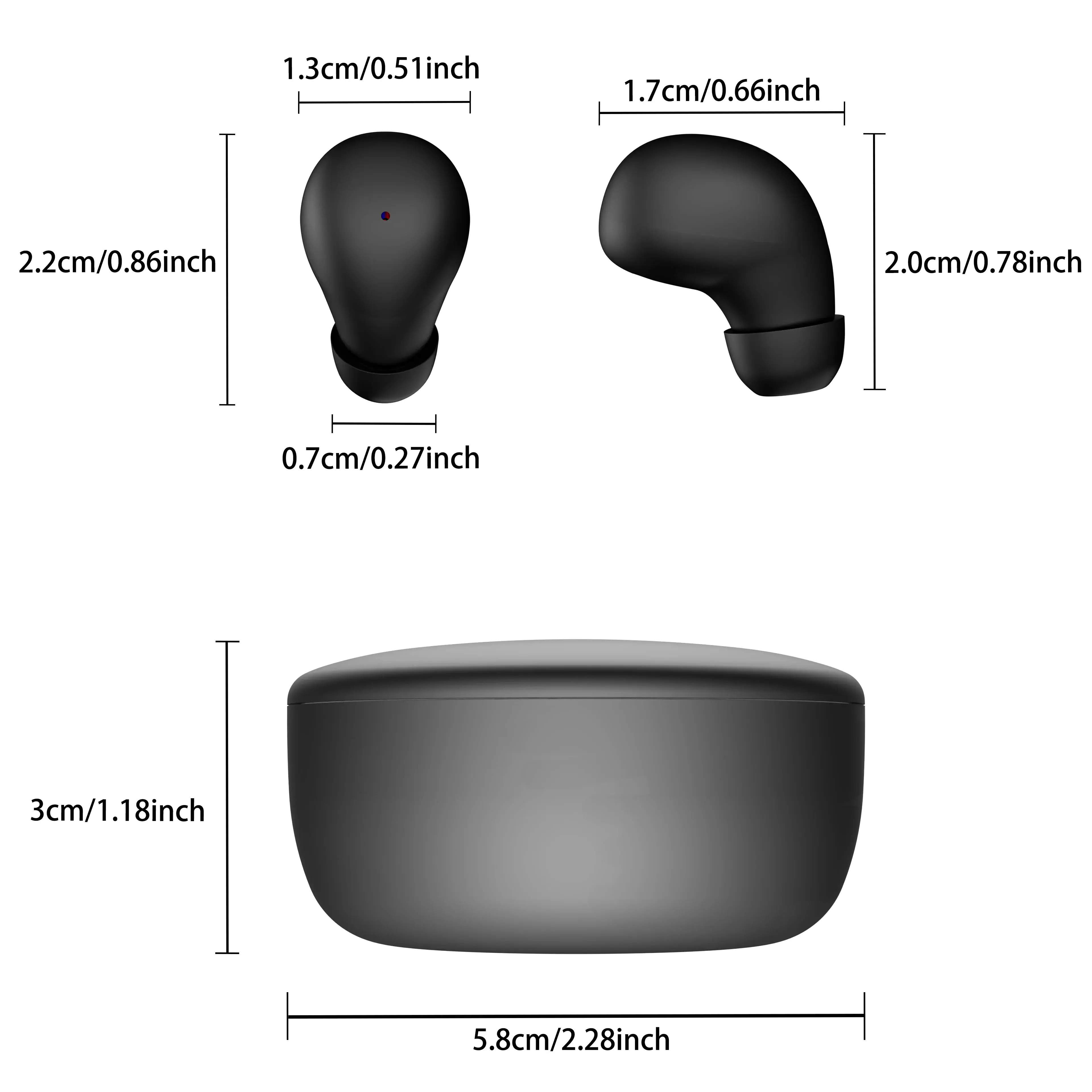Invisible Sleep Headphones Bluetooth 5.4 Earphones Mini Earbuds TWS Wireless HIFI Stereo Noise Reduction Waterproof Heasets