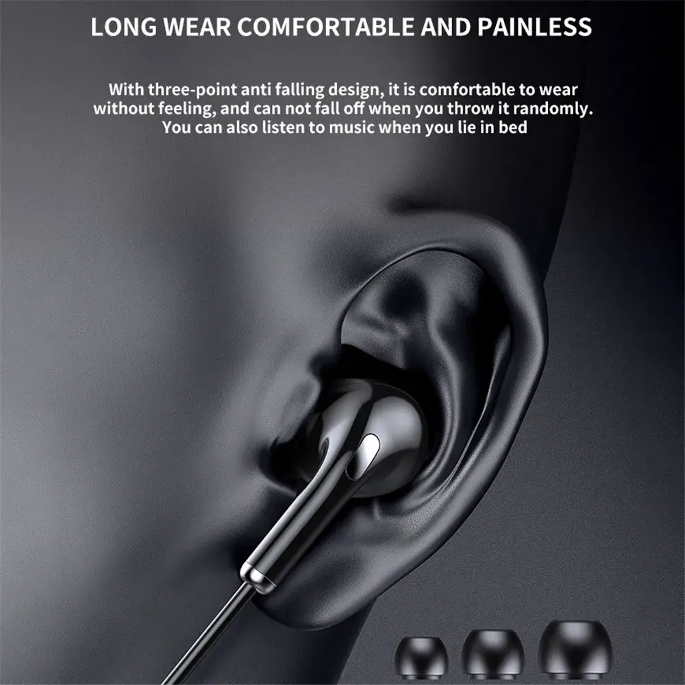 Neckband Headphones Wireless Headsets Bluetooth 5.0 Earphones HiFi Stereo Noise Reduction Earbuds Support TF Playback for Xiaomi