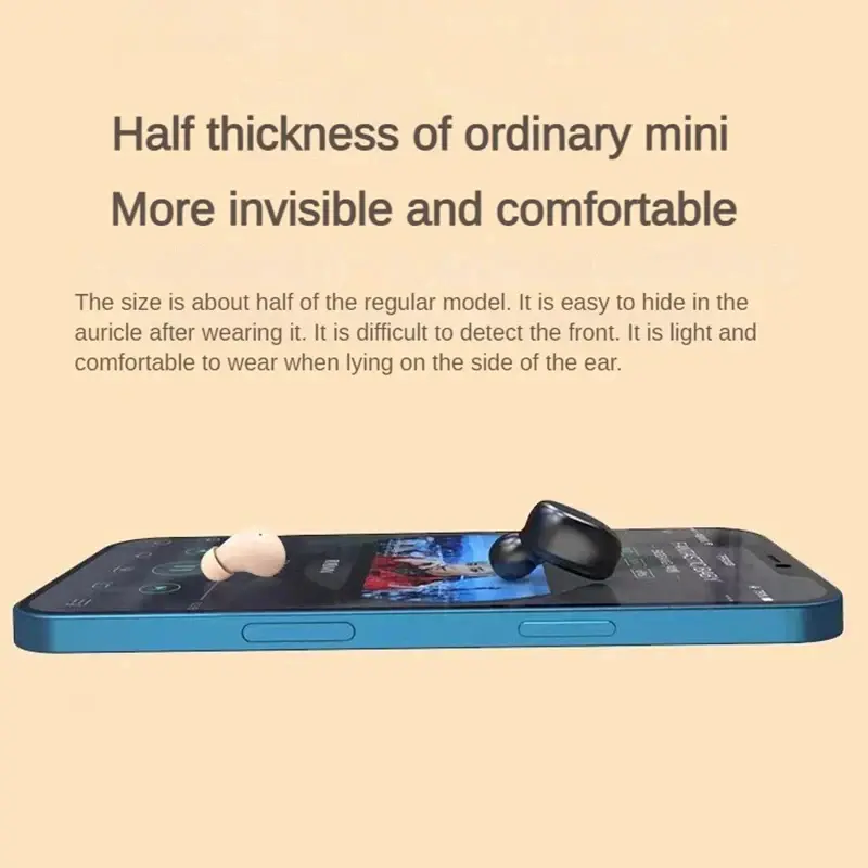 Bluetooth 5.3 Headphones Invisible Sleep Earphones HiFi Stereo Wireless Headsets Noise Reduction Earbuds for Xiaomi Huawei