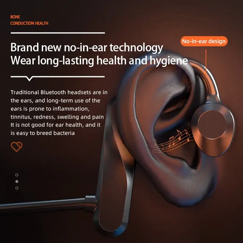 Bone Conduction Headphones Bluetooth 5.3 Earphones Magnetic Wireless Neckband Headsets HiFi Stereo Earbuds for Xiaomi iPhone