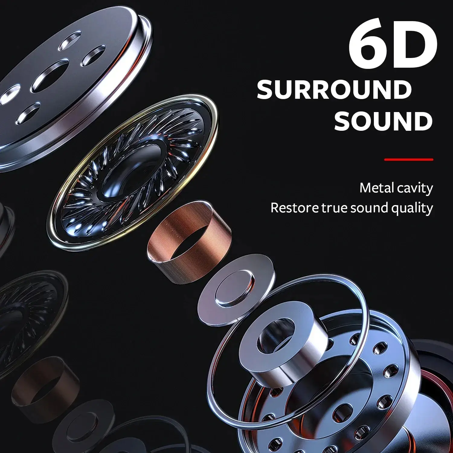 3.5mm Wired Headphones In-Ear Gaming Earphones HIFI 6D Surround Bass Earbuds Gaming Headsets with Mic for Xiaomi Huawei iPhone