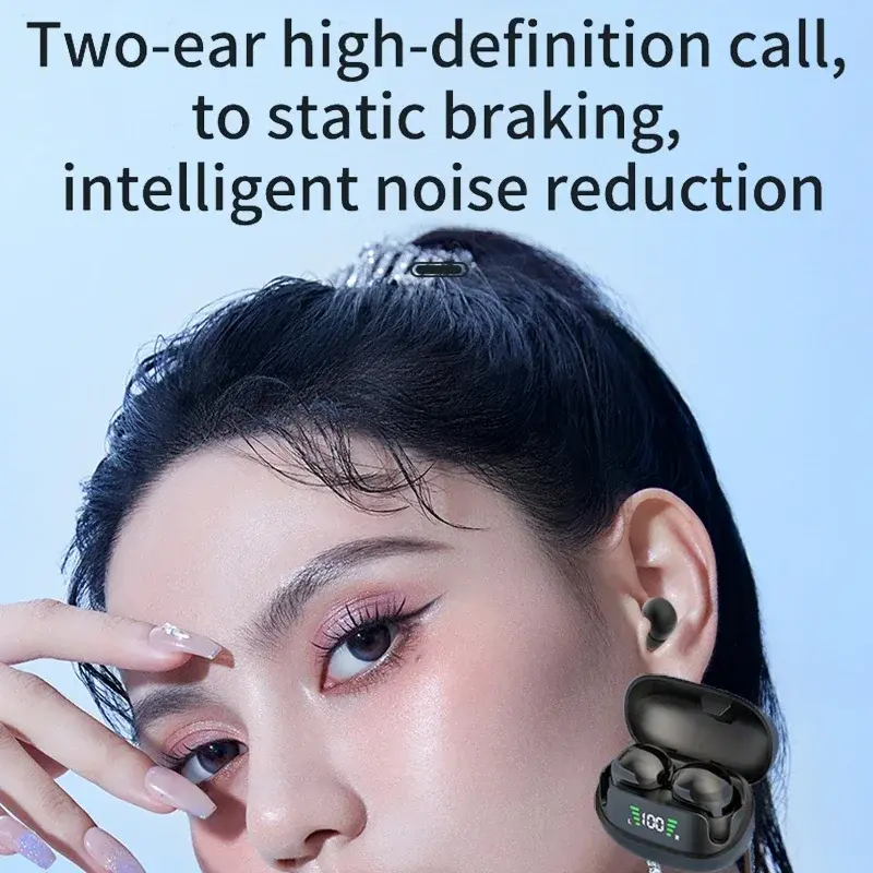 Mini Invisible Sleep Earphones Bluetooth 5.3 Headphones Wireless Earbuds with Mic HiFi Stereo Noise Reduction Waterproof Headset
