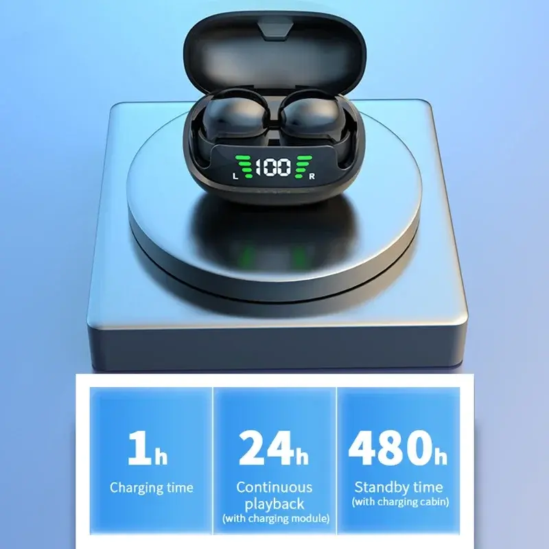 Mini Invisible Sleep Earphones Bluetooth 5.3 Headphones Wireless Earbuds with Mic HiFi Stereo Noise Reduction Waterproof Headset