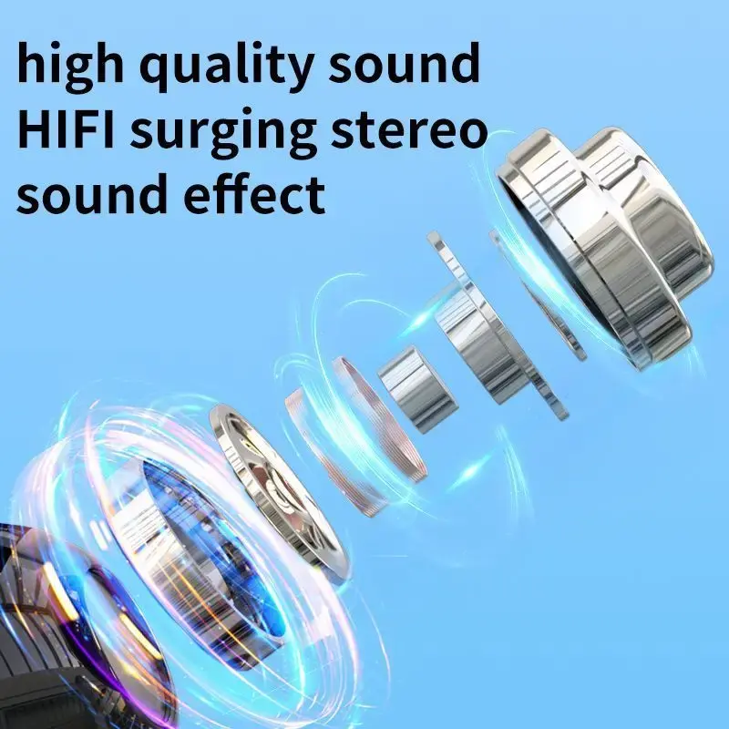 Ear Clip Headphone Bluetooth 5.3 Earphone TWS Wireless Headset HiFi Stereo Sports Waterproof Earbud with Mic for Xiaomi iPhone