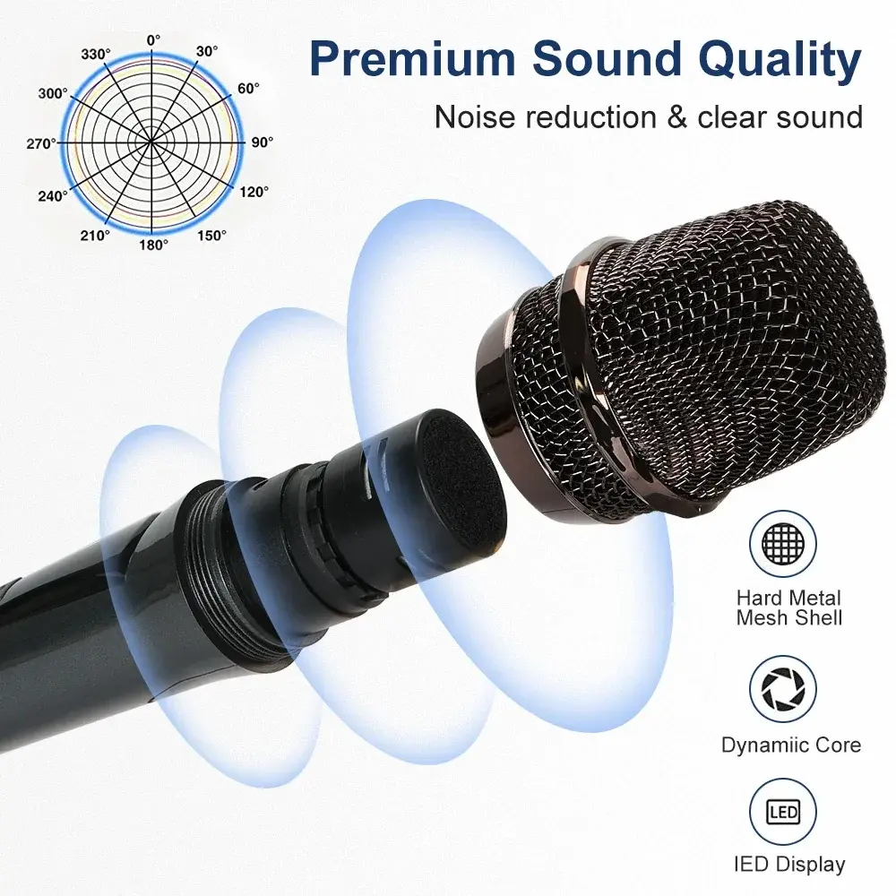 2.4G Handheld Microphone Wireless Microphone Rechargeable Microphone Multi-Microphone Kits For Karaoke Live Party Show Meeting