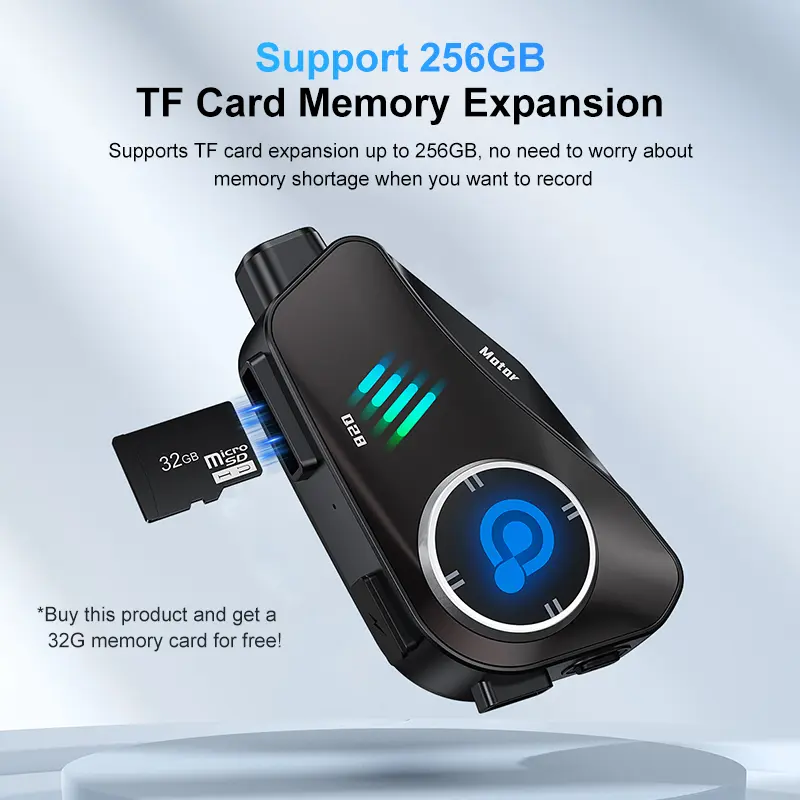 Bluetooth 5.3 Motorcycle Helmet Headset 1080P Video Dashcam Wireless Camera Recorder Bluetooth Headphone Handsfree Call Earphone