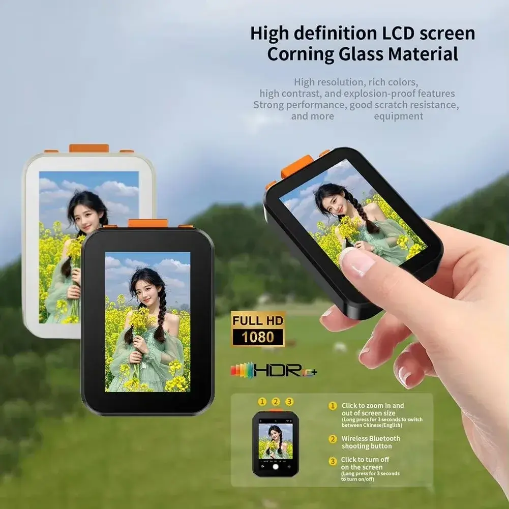Mini Selfie Phone Screen Phone Vlog Self Timer Monitor Screen Projection Bluetooth Remote Control Photography Outdoor Travel