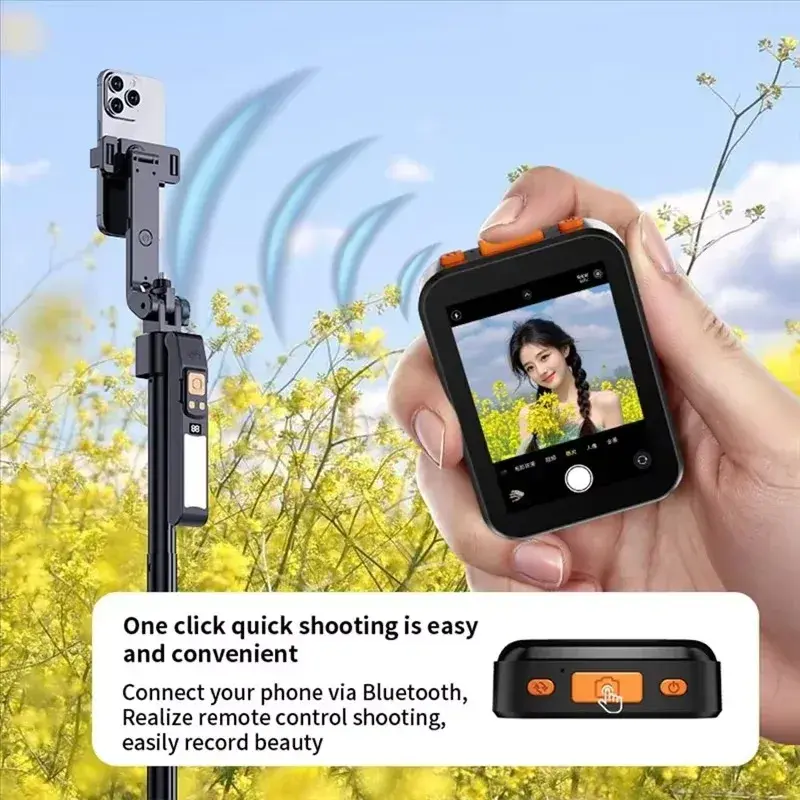 Mini Selfie Phone Screen Phone Vlog Self Timer Monitor Screen Projection Bluetooth Remote Control Photography Outdoor Travel