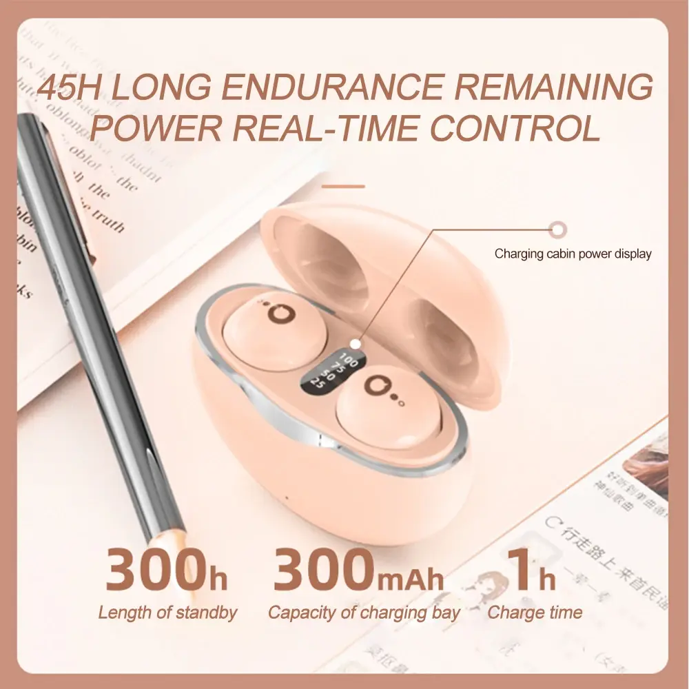 Mini Invisible Earbuds Bluetooth 5.4 Earphones TWS Wireless in-ear Headphones HIFI Stereo Noise Reduction Waterproof Heasets