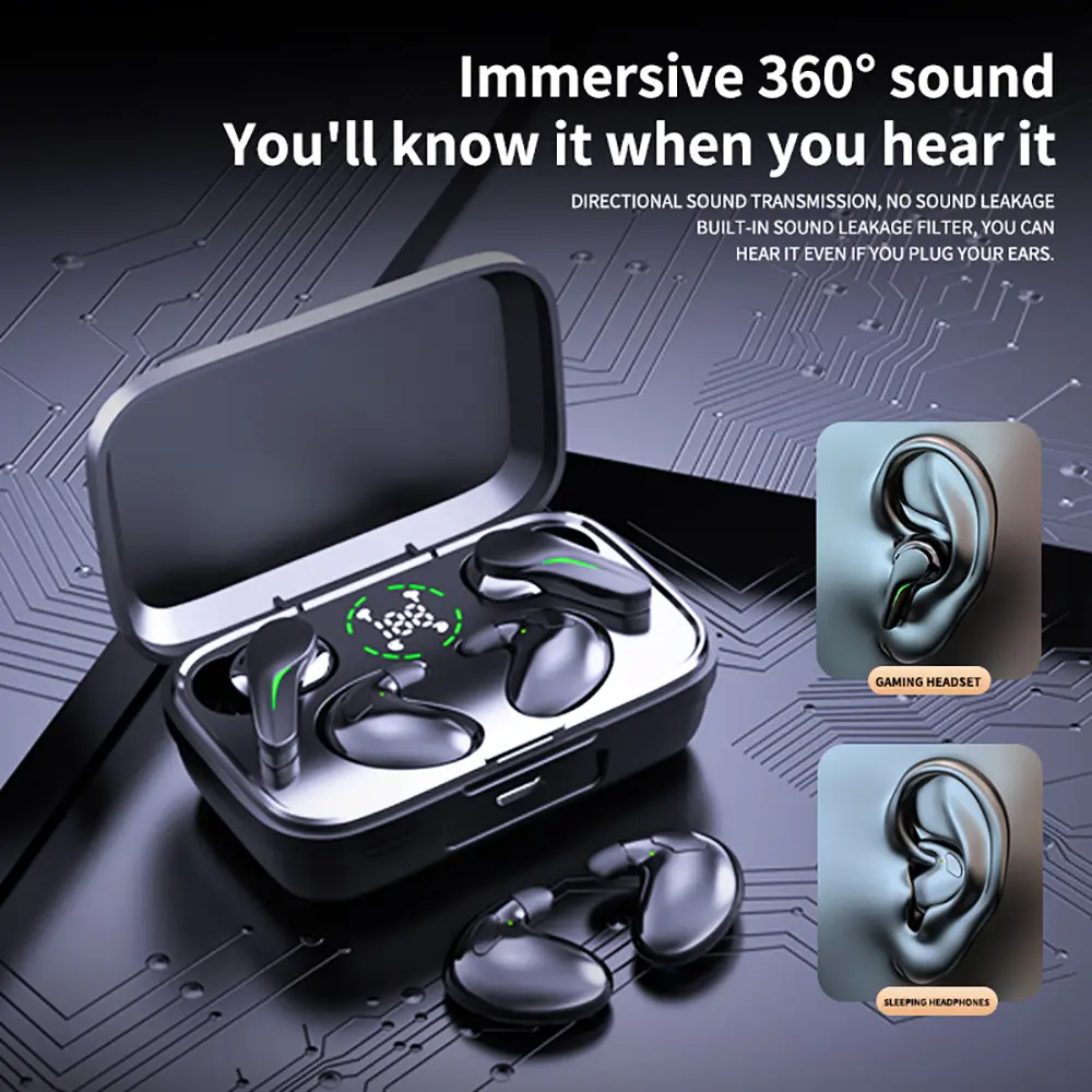 Two Pairs of Headphones Bluetooth 5.3 Gaming Headsets+ Wireless Mini Sleep Earphones HiFi Stereo Sports Noise Reduction Earbuds