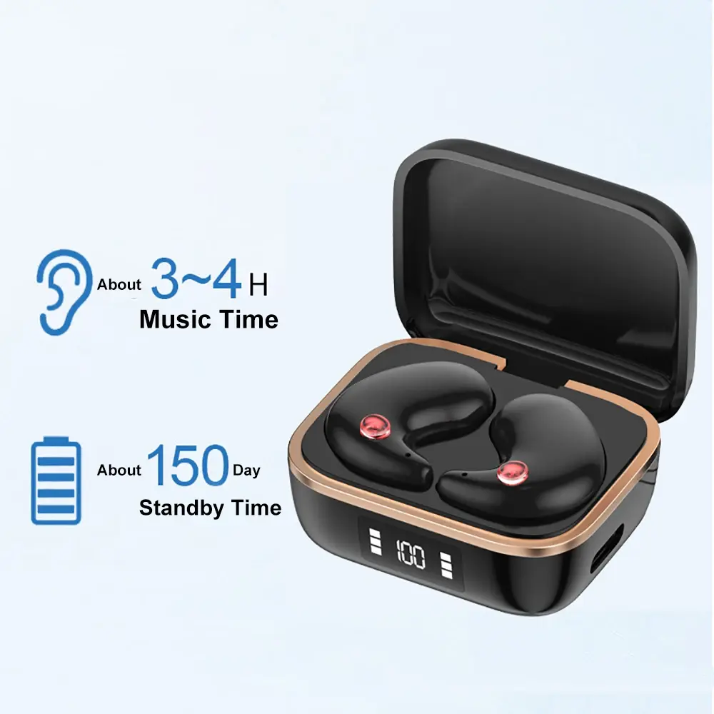 Bluetooth 5.3 Earphones Sleep Headphones Wireless Headsets in-ear HiFi Stereo Noise Reduction Earbuds for Xiaomi iPhone Huawei