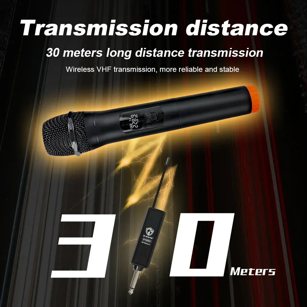 2.4G Wireless Microphone 2 Channels Handheld Microphones Mic Professional Microphones for Live Karaoke KTV Wedding Party Church