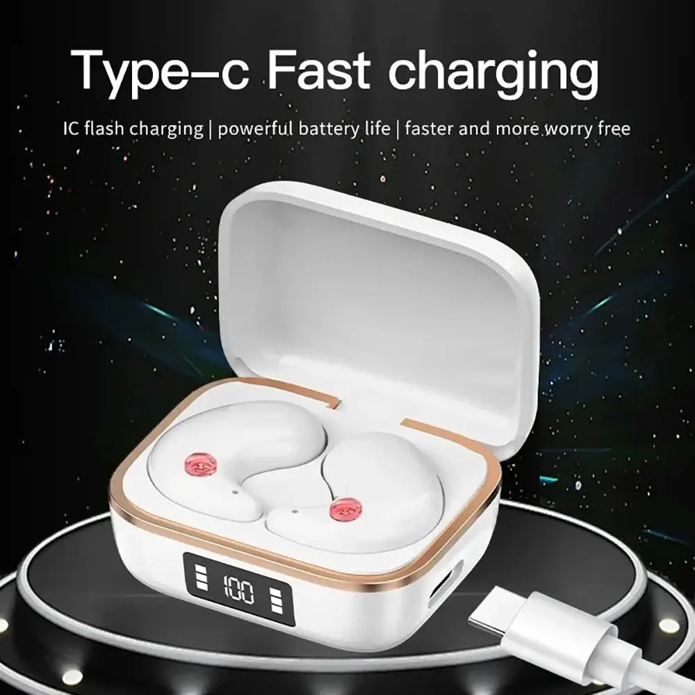 Bluetooth 5.3 Earphones Sleep Headphones Wireless Headsets in-ear HiFi Stereo Noise Reduction Earbuds for Xiaomi iPhone Huawei