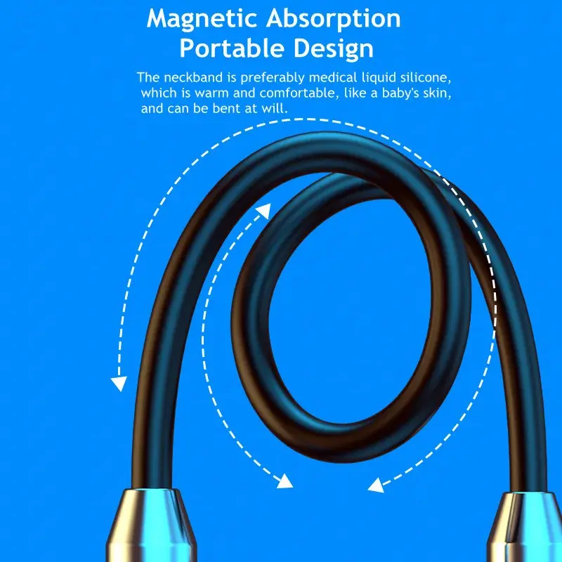 Magnetic Neckband Headphones Bluetooth 5.0 Earphones Sports Wireless Headsets HiFi Stereo Sorround HiFi Music Earbuds for Xiaomi