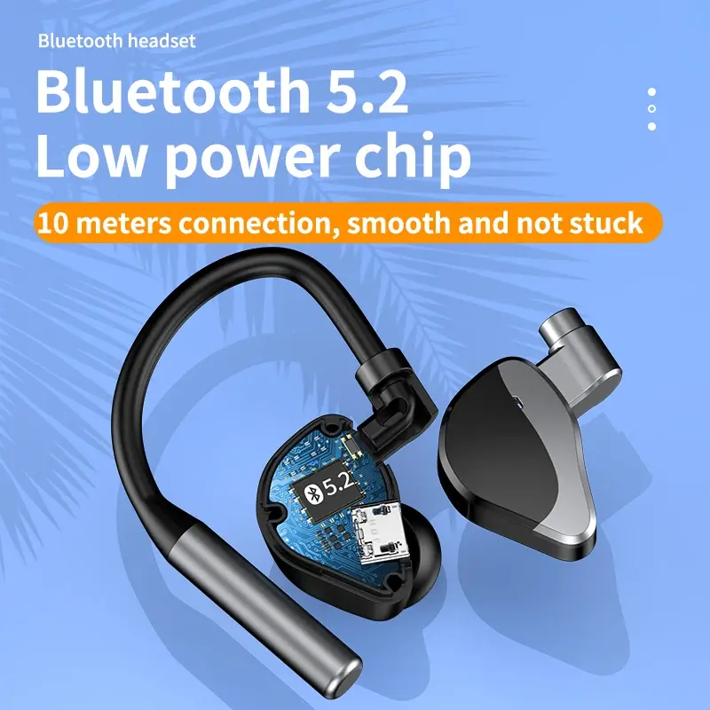 Ear-Hook Headphones Bluetooth 5.2 Earphones Wireless Headset Sports Touch Control Noise Reduction Earbuds for Xiaomi Huawei