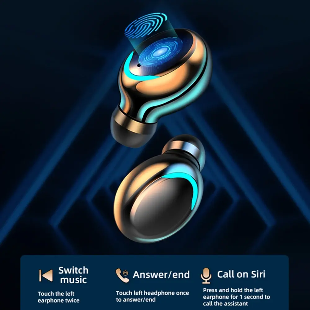 Wireless Earphones in-ear Bluetooth 5.1 Headphones LED Display Headsets Waterproof HD Calling Noise Reduction Earbuds for Xiaomi