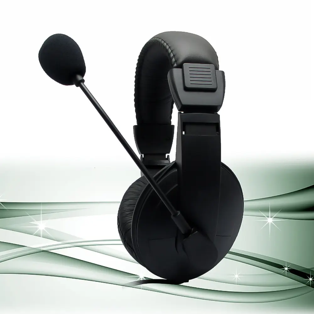 3.5mm Wired Headphones Operator Headsets with Mic Noise Reduction Earphones Adjustable Headband for Operator School Student
