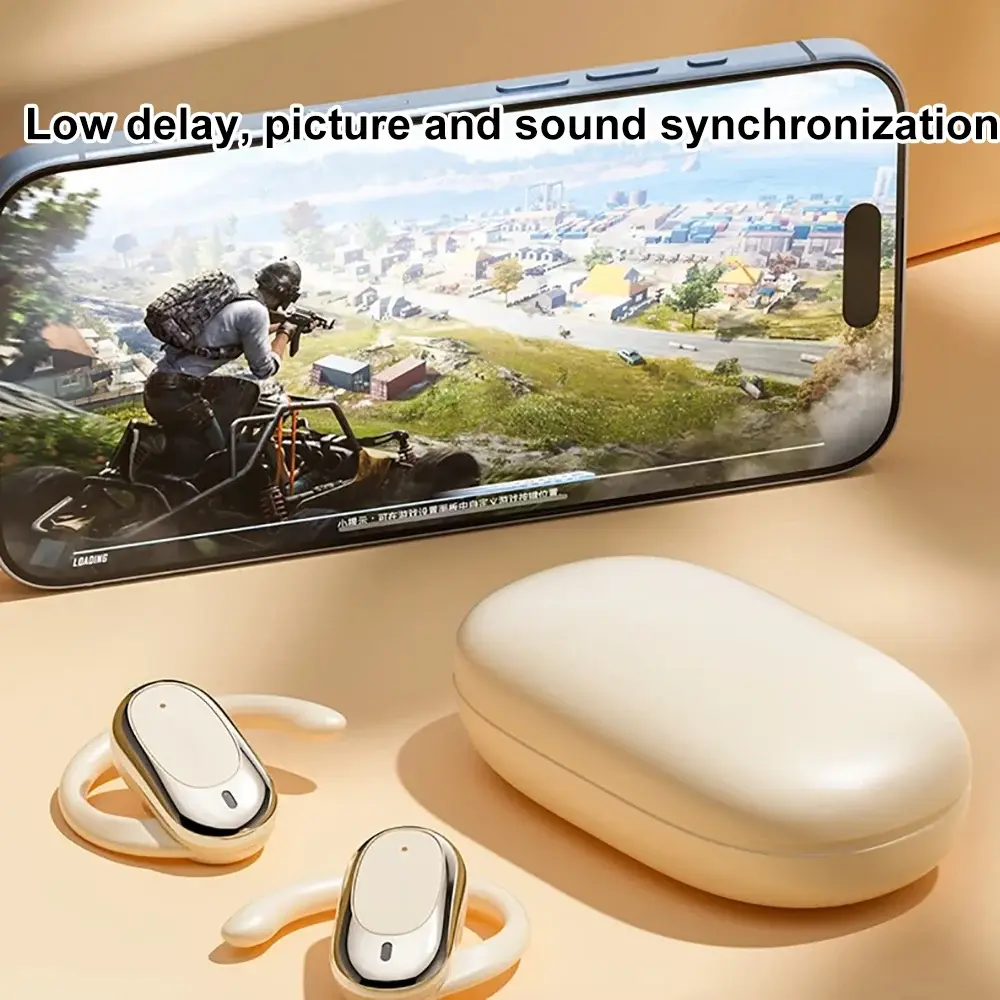 Bluetooth 5.4 Earphones Ear Hook Headphones HiFi Stereo Noise Reduction Waterproof Earbuds Wireless Headsets for Xiaomi Huawei