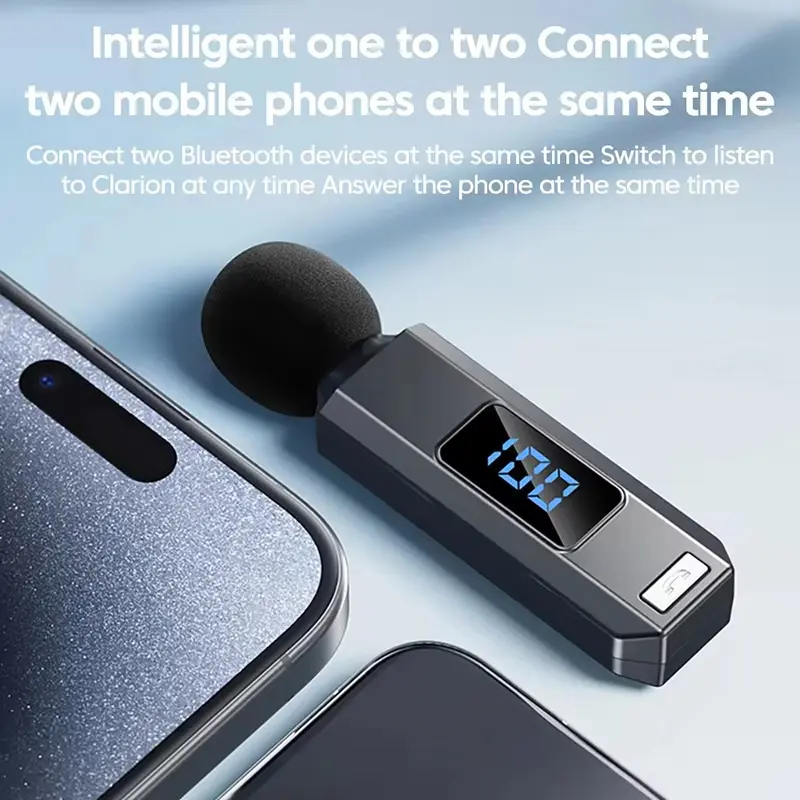 Bluetooth 5.5 Headphones with Collar-clip Microphone Earbuds Calling Noise Canceling Wireless Earphones HiFi Stereo Headsets