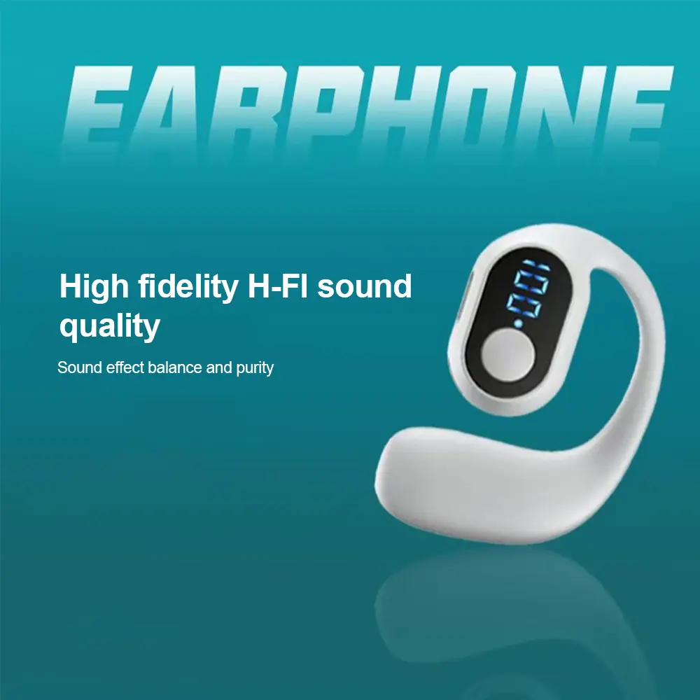 Bluetooth 5.3 Headphone TWS Wireless Ear Hook Earphone HiFi Stereo Noise Reduction Headset Waterproof Earbud for Huawei Xiaomi