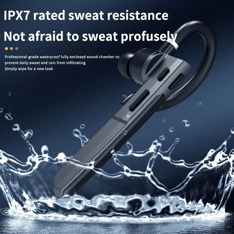 Ear-hook Headphones Bluetooth 5.3 Earphone Business Wireless Headset LED Display HIFI Stereo Noise Reduction Earbud for Xiaomi
