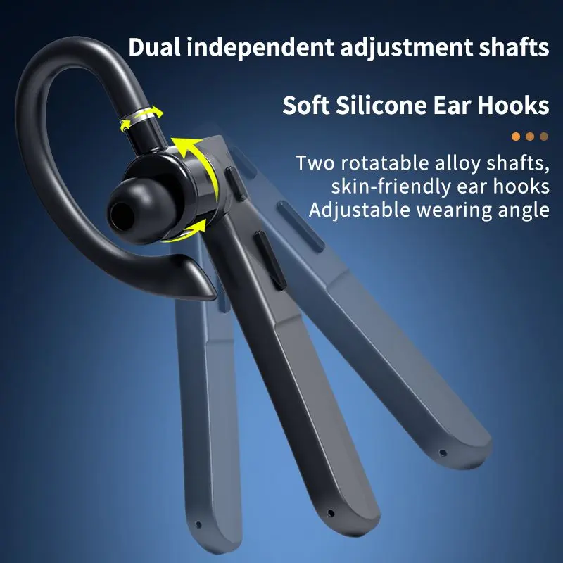Ear-hook Headphones Bluetooth 5.3 Earphone Business Wireless Headset LED Display HIFI Stereo Noise Reduction Earbud for Xiaomi
