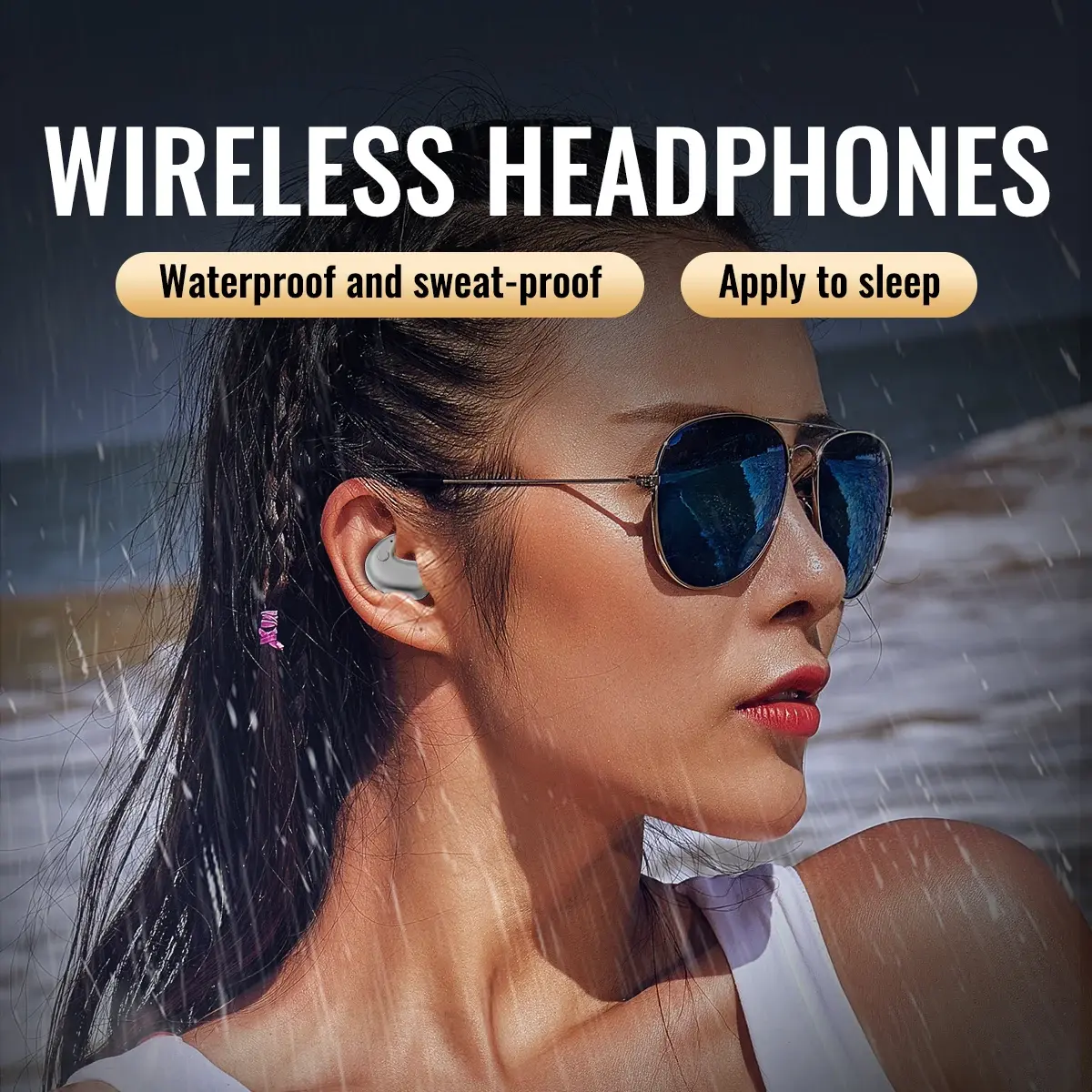Bluetooth 5.3 Earphones Invisible Sleep Earbuds Wireless Headphones HiFi Stereo Noise Reduction Hedsets for Xiaomi Huawei