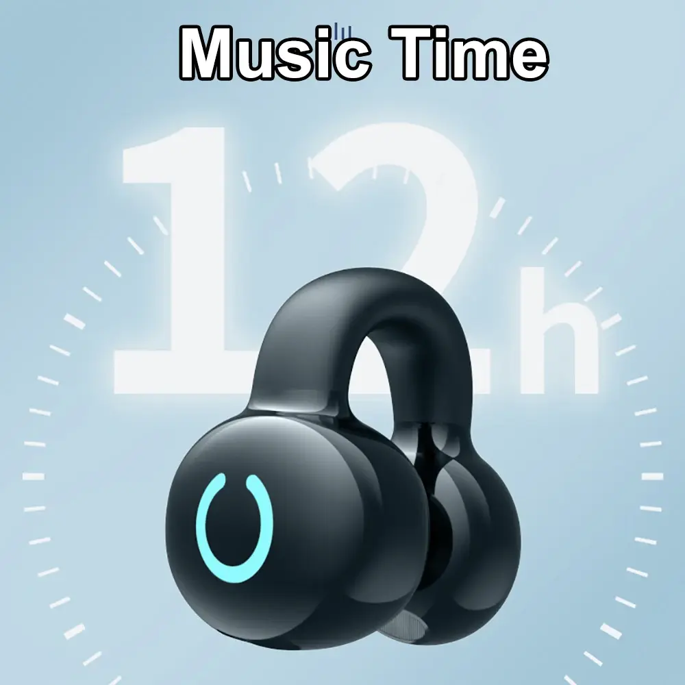 Bluetooth 5.3 Earphone Ear Clip Headphones TWS Wireless Headset HiFi Stereo Noise Reduction Earbud for Xiaomi iPhone Samsung