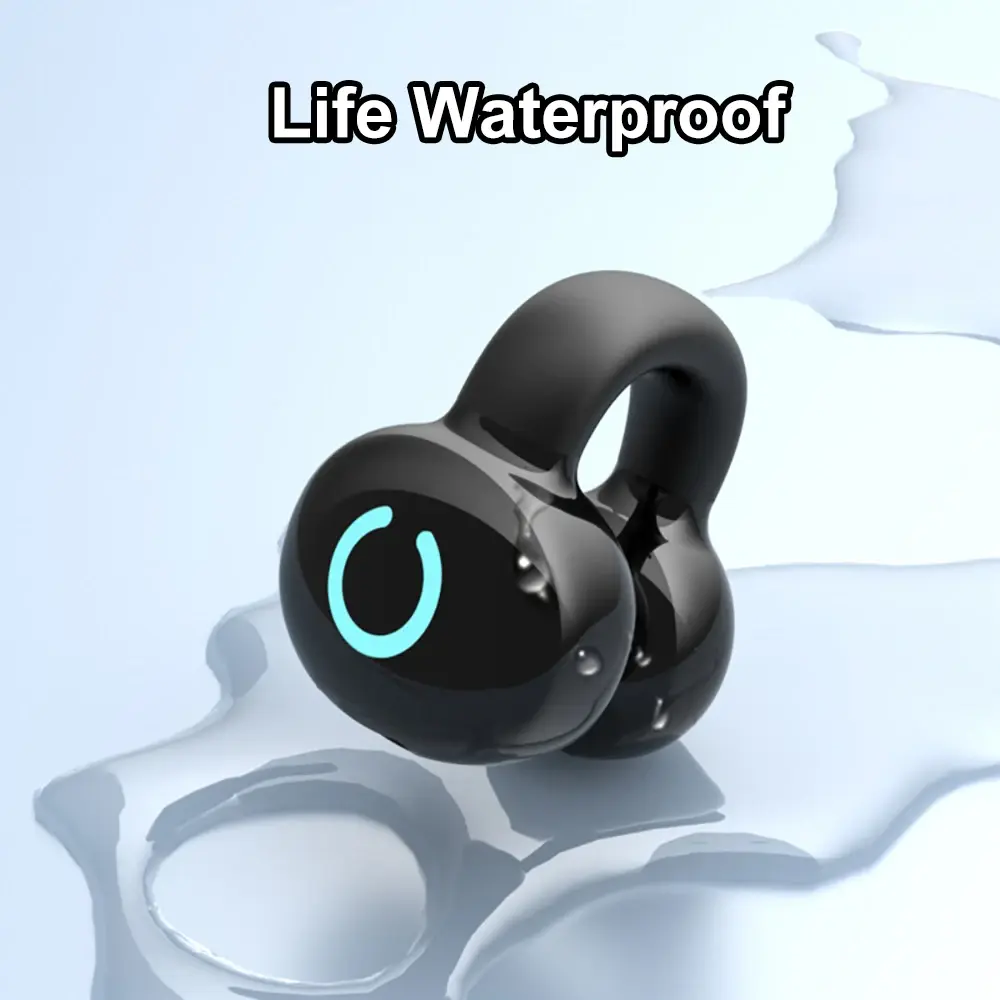Bluetooth 5.3 Earphone Ear Clip Headphones TWS Wireless Headset HiFi Stereo Noise Reduction Earbud for Xiaomi iPhone Samsung