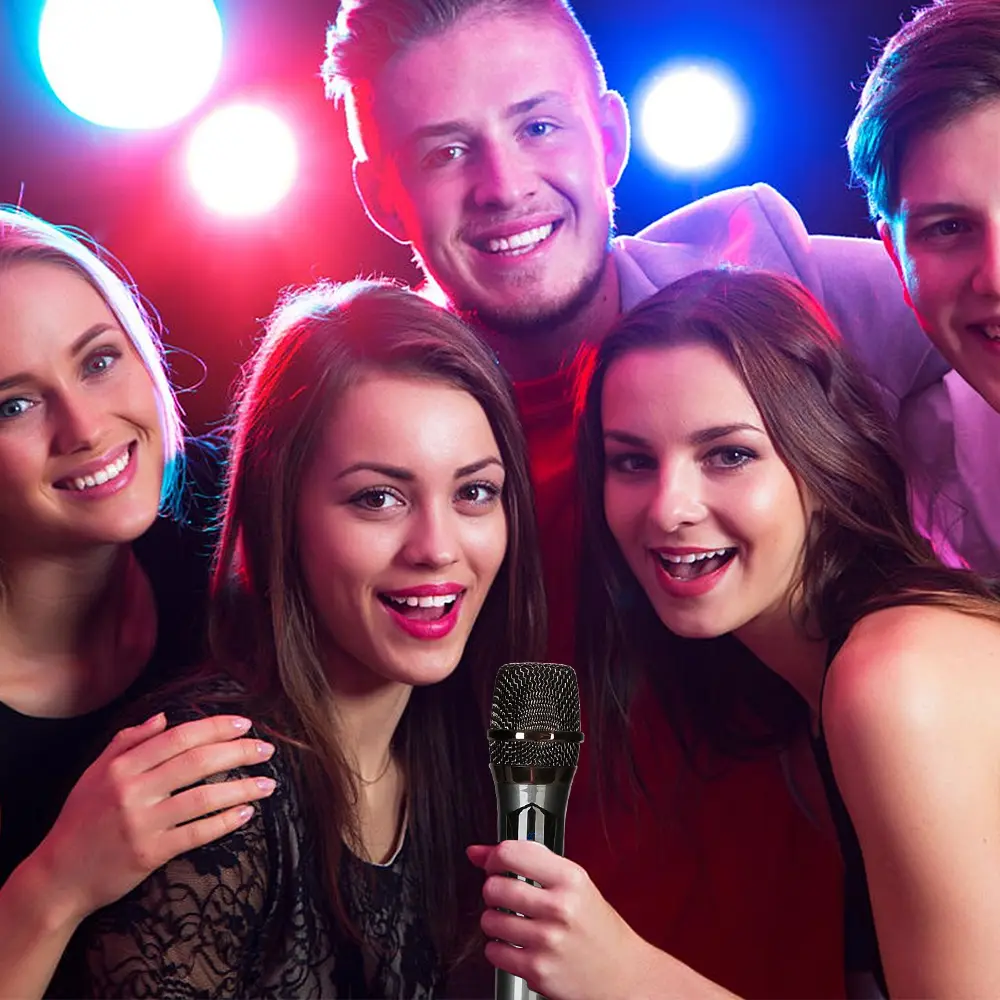 Wireless Microphone 2 Channels UHF Professional Handheld Mic Micphone For Party Karaoke Professional Church Show Meeting