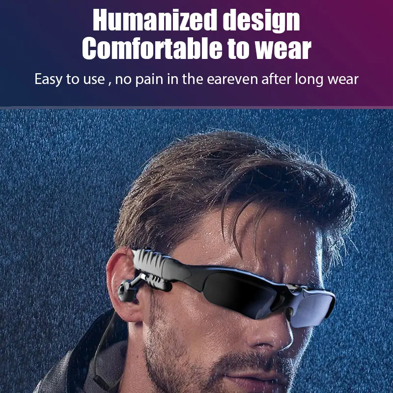 Glasses Bluetooth 5.0 Headset TWS Wireless Earphones Waterproof Noise Reduction Earbuds Outdoor Headphones with Mic for Xiaomi