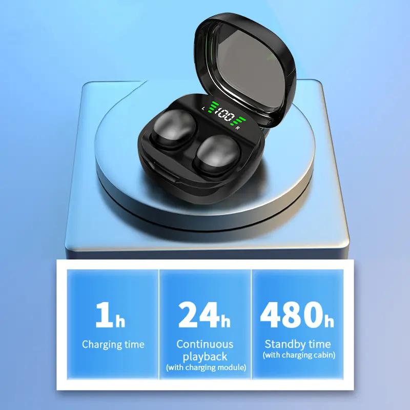 Mini Invisible Earbuds Bluetooth 5.3 Headphones TWS Wireless HiFi Stereo Noise Reduction Headsets Sports Waterproof Earphones