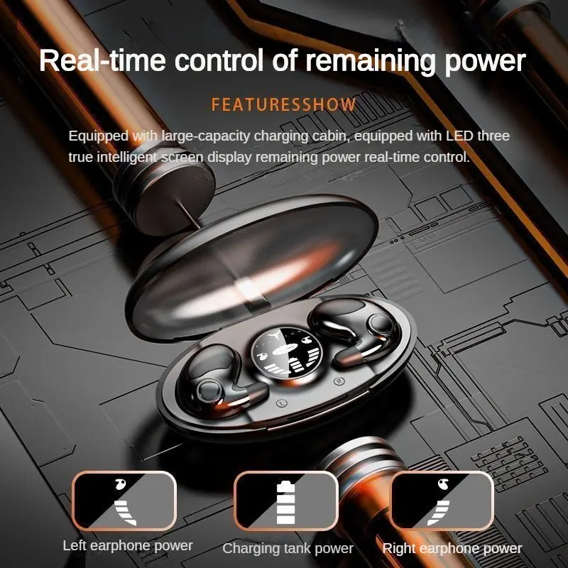 Mini Invisible Sleep Wireless Earphone TWS Bluetooth 5.3 Headphones IPX5 Waterproof Noise Reduction Earbuds Sports Headset