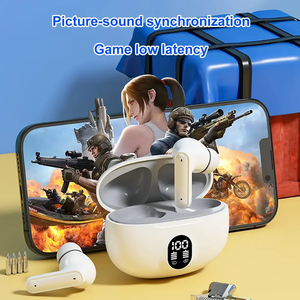 Bluetooth 5.3 Headphones Wireless Earphones in-ear Noise Reduction Earbuds LED Display HiFi Stereo Headsets for Xiaomi iPhone