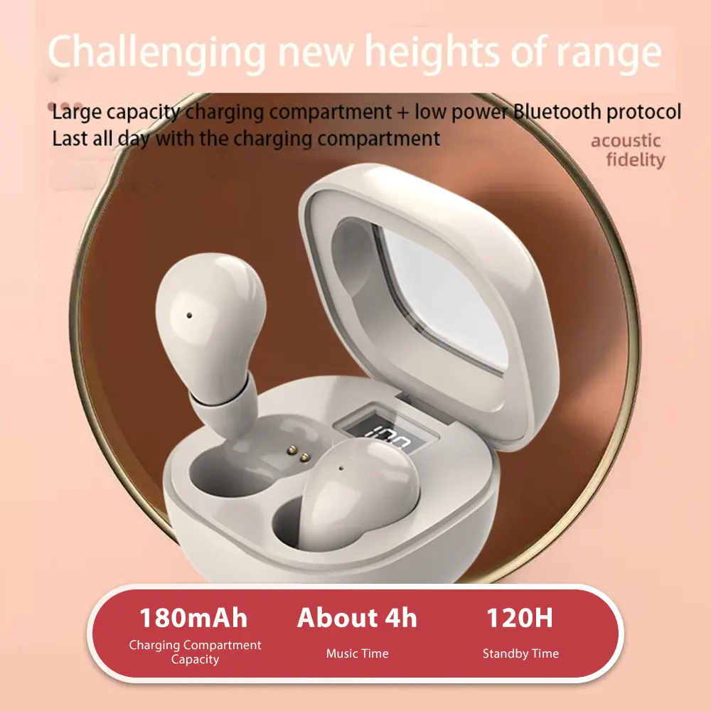 Invisible Mini Headphones Bluetooth 5.3 Earphones TWS Wireless Heasets HIFI Stereo Noise Reduction Earbuds For iphone Xiaomi
